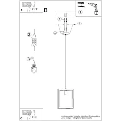 Lampa wisząca ARIES biała (SL.1312) - Sollux Lighting