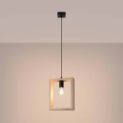 Lampa wisząca ARIES naturalne drewno (SL.1310) - Sollux Lighting