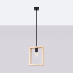 Lampa wisząca ARIES naturalne drewno (SL.1310) - Sollux Lighting