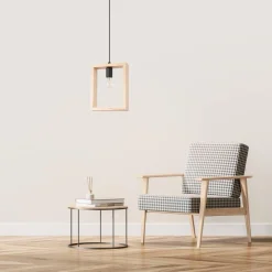 Lampa wisząca ARIES naturalne drewno (SL.1310) - Sollux Lighting