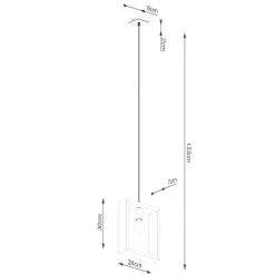 Lampa wisząca ARIES naturalne drewno (SL.1310) - Sollux Lighting