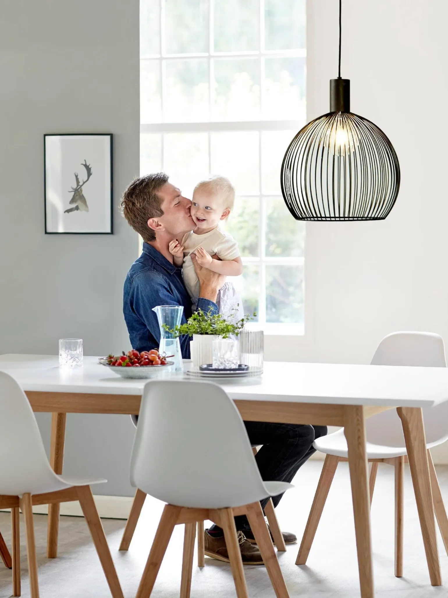 Lampa wisząca AVER Nordlux E27 60W Metal Czarny