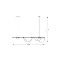 Lampa wisząca BALBO złoto-czarna (2200277L) - Zuma Line