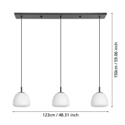 Lampa wisząca BALMES czarna (390202) - EGLO