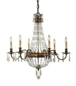 Lampa wisząca BELLINI kol. ANTYCZNY BRĄZ (FE/BELLINI/6) - Feiss- Elstead Lighting - żyrandol