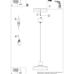 Lampa wisząca BILO zielona oliwka (SL.1705) - Sollux Lighting