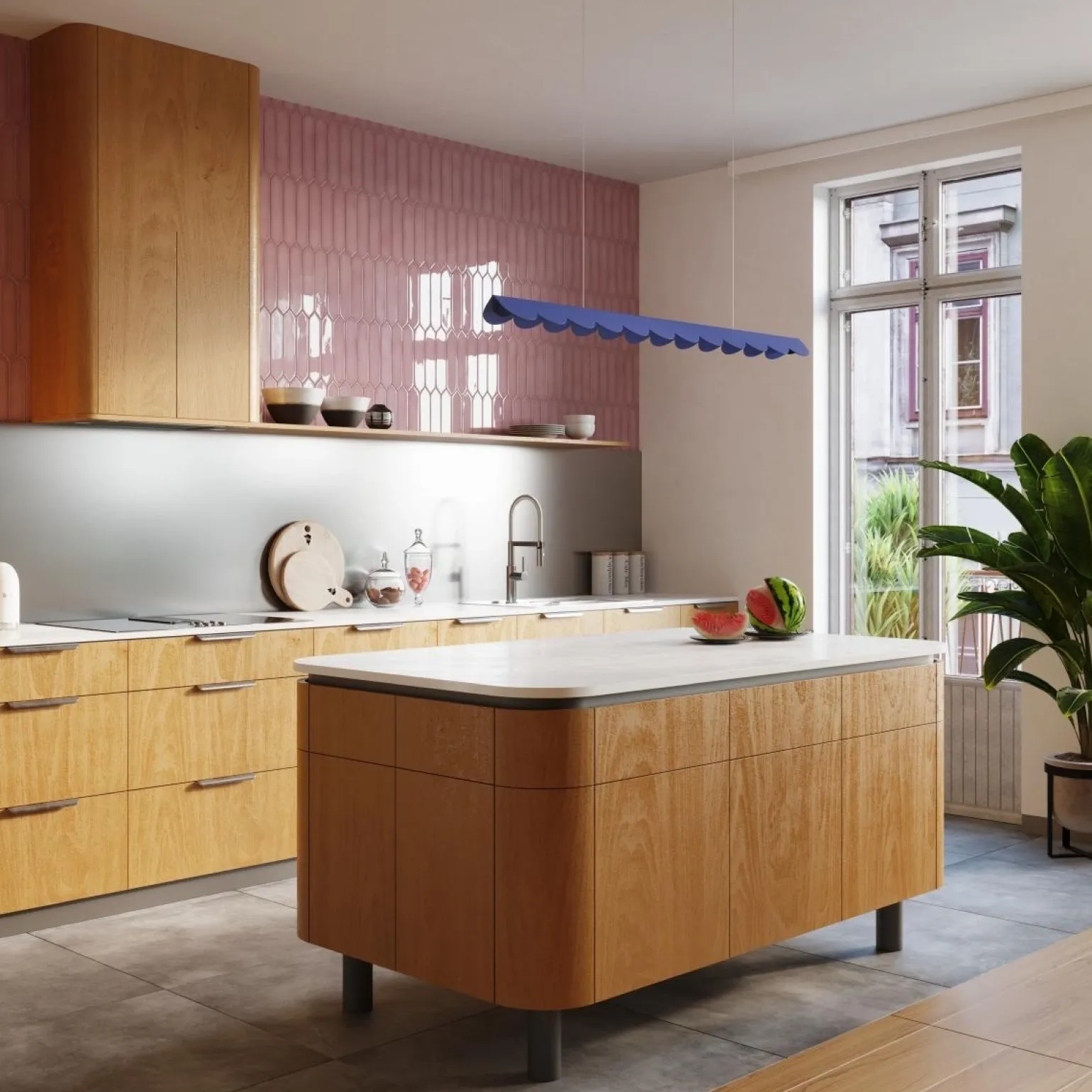 Lampa wisząca BISCUIT ultramaryna LED 4000K (TH.537) - Thoro Lighting