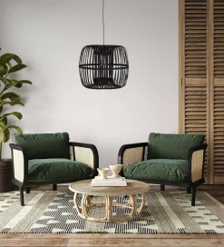 Lampa wisząca Boho bambusowa 46x46x140cm (55708-074) - DIJK