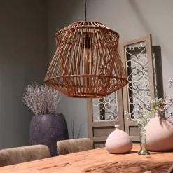 Lampa wisząca Boho bambusowa 38x38x132cm (55705-017) - DIJK