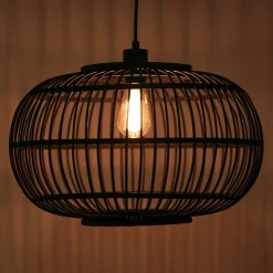 Lampa wisząca Boho bambusowa 46x46x128cm (55716-074) - DIJK