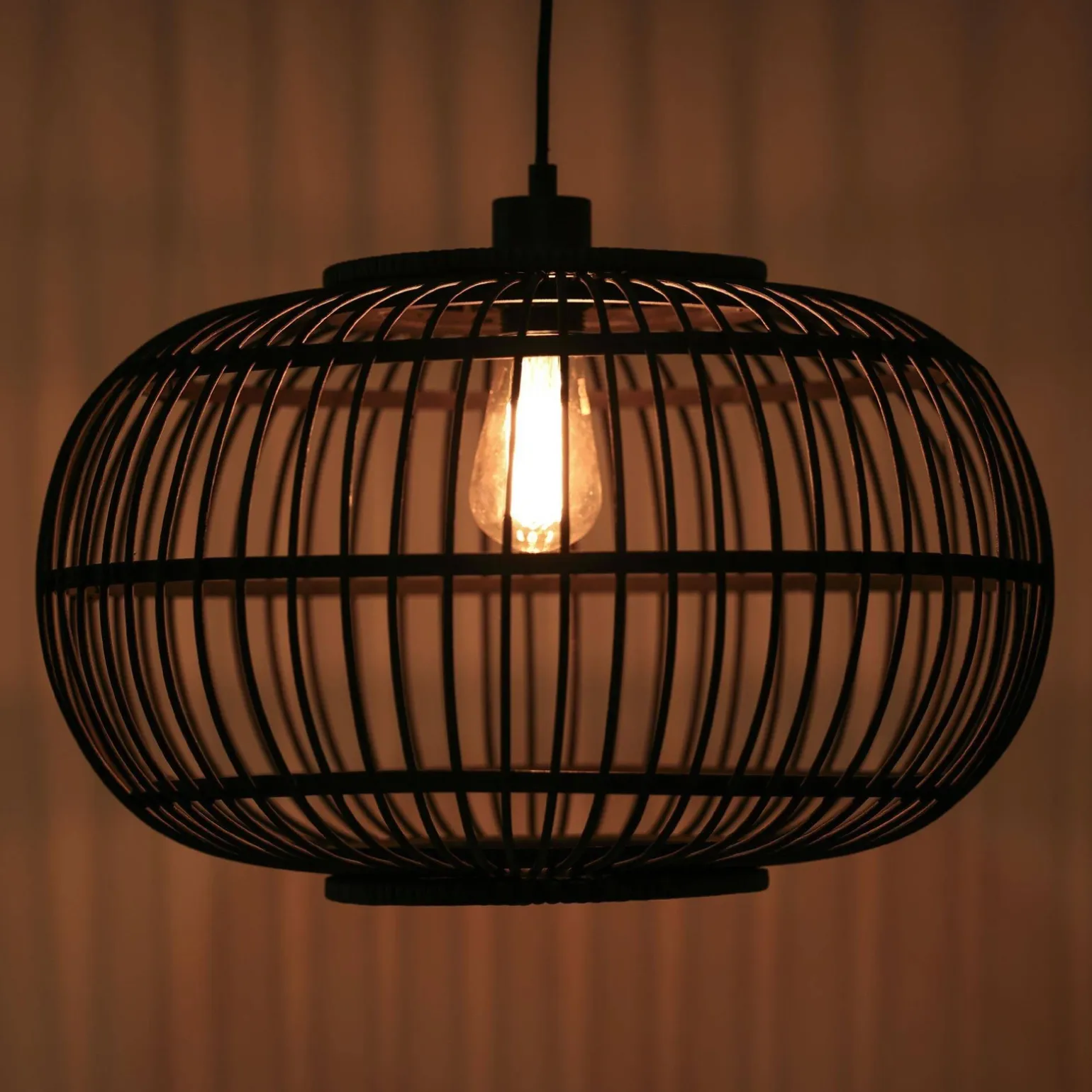 Lampa wisząca Boho bambusowa 46x46x128cm (55716-074) - DIJK