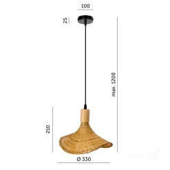 Lampa wisząca BOHO BIMINI 1xE27 Kobi Design (002153KOB) - KOBI LIGHT