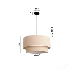 Lampa wisząca BOHO FLOXEN ROUND 1xE27 Kobi Design (001501KOB) - KOBI LIGHT