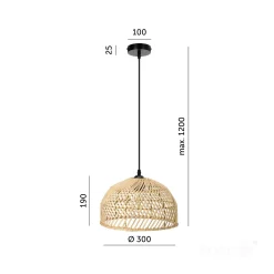 Lampa wisząca BOHO RIGA 1xE27 Kobi Design (002161KOB) - KOBI LIGHT