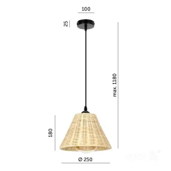 Lampa wisząca BOHO RONDA 1xE27 Kobi Design (002162KOB) - KOBI LIGHT