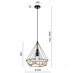 Lampa wisząca BOHO VIENNA 1xE27 Kobi Design (002168KOB) - KOBI LIGHT
