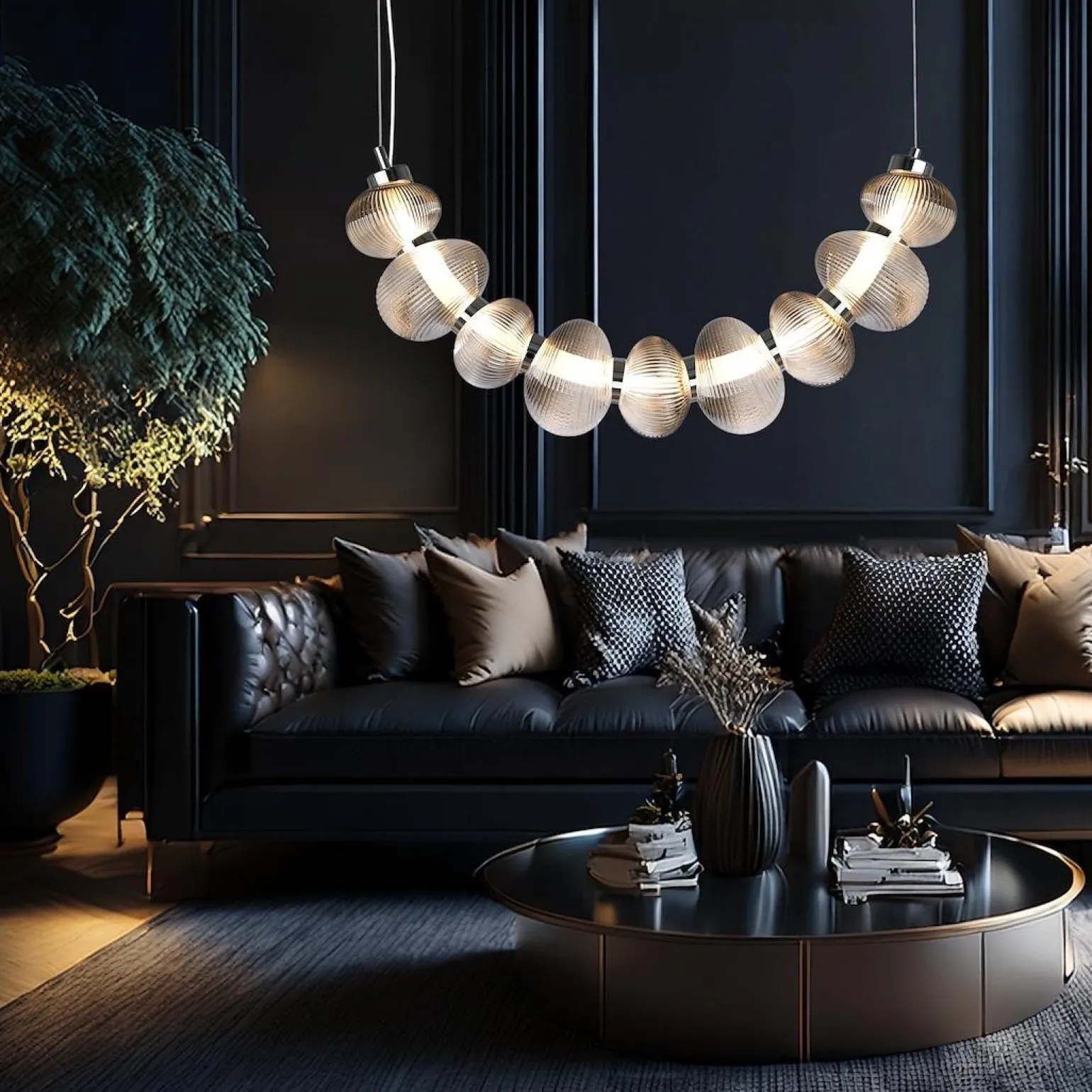 Lampa wisząca BOLLA SMOKED 36W LED (ML1429) - Milagro