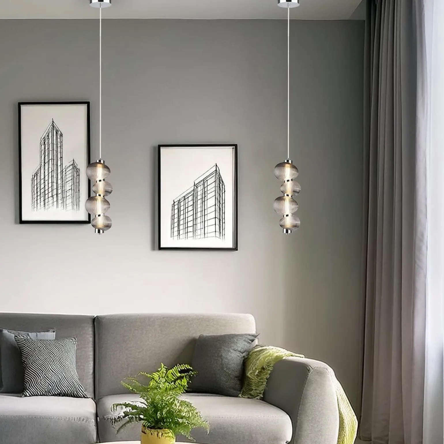 Lampa wisząca BOLLA SMOKED 17W LED (ML1423) - Milagro