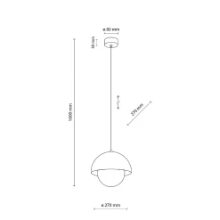 Lampa wisząca BONO BEIGE 1 M (10274) - TK Lighting