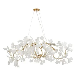 Lampa wisząca BOTANIKA WAVE złoto biała 125 cm (XY080P-120) - Step into Design