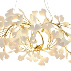 Lampa wisząca BOTANIKA WAVE złoto biała 125 cm (XY080P-120) - Step into Design