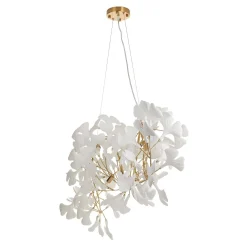 Lampa wisząca BOTANIKA WAVE złoto biała 125 cm (XY080P-120) - Step into Design