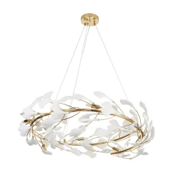 Lampa wisząca BOTANIKA złoto biała 80 cm (XY080P-80) - Step into Design