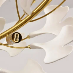 Lampa wisząca BOTANIKA złoto biała 80 cm (XY080P-80) - Step into Design