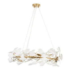 Lampa wisząca BOTANIKA złoto biała 80 cm (XY080P-80) - Step into Design