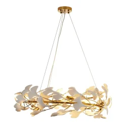 Lampa wisząca BOTANIKA złoto biała 80 cm (XY080P-80) - Step into Design