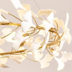 Lampa wisząca BOTANIKA złoto biała 80 cm (XY080P-80) - Step into Design