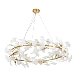 Lampa wisząca BOTANIKA złoto biała 100 cm (XY080P-100) - Step into Design