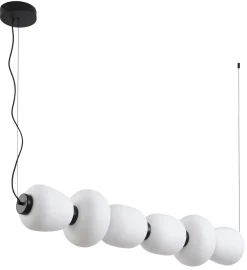 Lampa wisząca BRILLA LED biało-czarna 125 cm (ST-CP241210-6L BLACK WHITE) - Step into Design