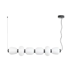 Lampa wisząca BRILLA LED biało-czarna 125 cm (ST-CP241210-6L BLACK WHITE) - Step into Design