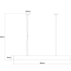 Lampa wisząca Cali M LED CCT Tuya biała (LP-1301/1P M WH Smart) - Light Prestige