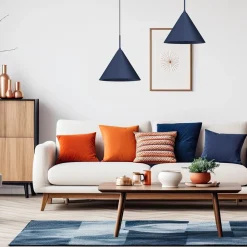 Lampa wisząca CAPITAL granatowa Ø32cm (MLP0962) - Milagro