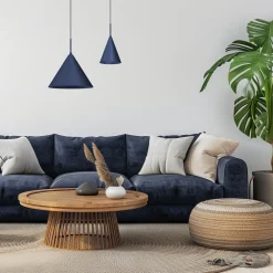 Lampa wisząca CAPITAL granatowa Ø32cm (MLP0962) - Milagro