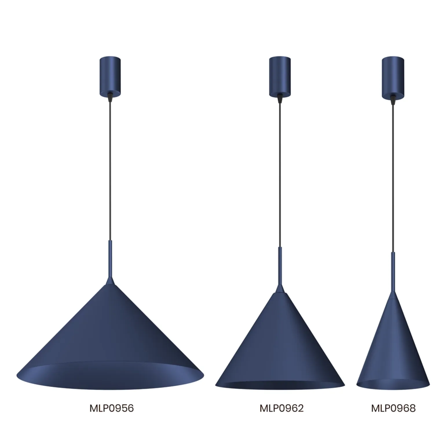 Lampa wisząca CAPITAL NAVY BLUE Ø17cm (MLP0968) - Milagro