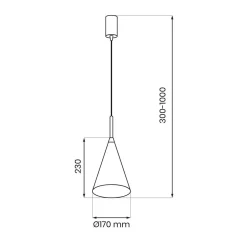 Lampa wisząca CAPITAL NAVY BLUE Ø17cm (MLP0968) - Milagro