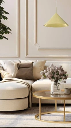 Lampa wisząca CAPITAL złota Ø46cm (MLP0951) - Milagro