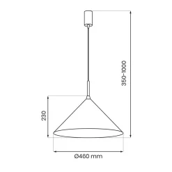 Lampa wisząca CAPITAL złota Ø46cm (MLP0951) - Milagro