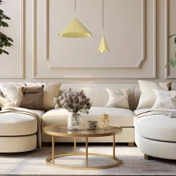 Lampa wisząca CAPITAL złota Ø46cm (MLP0951) - Milagro