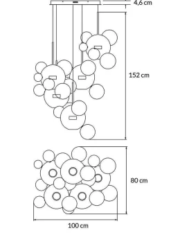 Lampa wisząca CAPRI DISC 5 (XCP9148-5A) - King Home