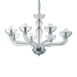 Lampa wisząca CASANOVA SP8 transparentna (044255) Ideal Lux - żyrandol