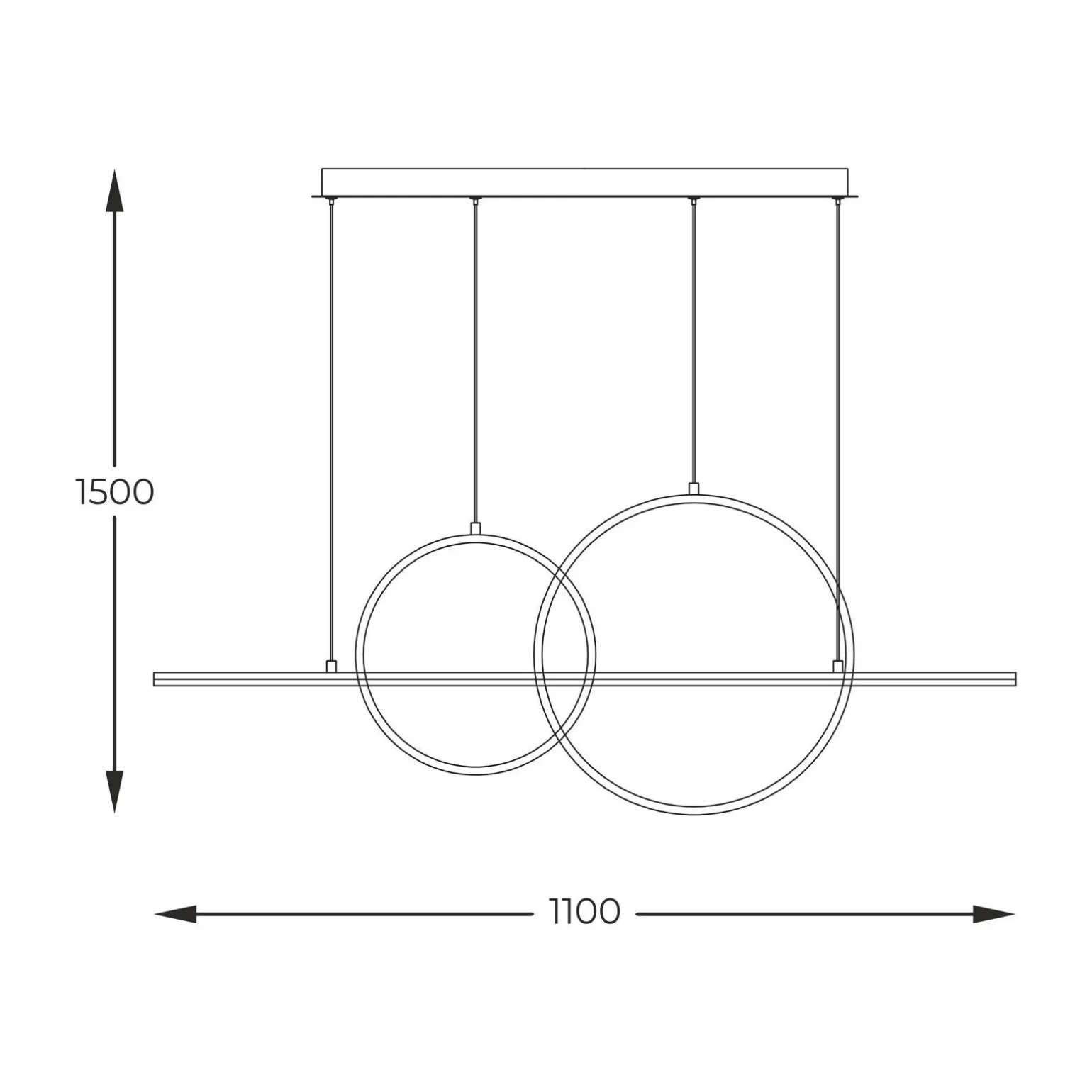 Lampa wisząca CHOLET złota (MD7358-2A-3GT) - Zuma Line