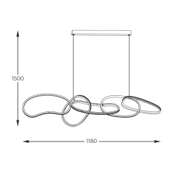Lampa wisząca CHOLET złota (MD7361-5A-EGT) - Zuma Line