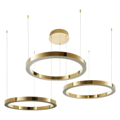 Lampa wisząca CIRCLE 80+80+80 LED złoty połysk na 1 podsufitce (DN924-80+80+80 gold) - Step into Design