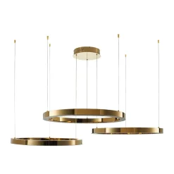 Lampa wisząca CIRCLE 80+80+80 LED złoty połysk na 1 podsufitce (DN924-80+80+80 gold) - Step into Design