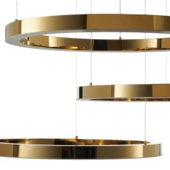 Lampa wisząca CIRCLE 80+80+80 LED złoty połysk na 1 podsufitce (DN924-80+80+80 gold) - Step into Design