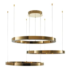 Lampa wisząca CIRCLE 40+60+80 LED złoty połysk na 1 podsufitce (DN924-40+60+80 gold) - Step into Design